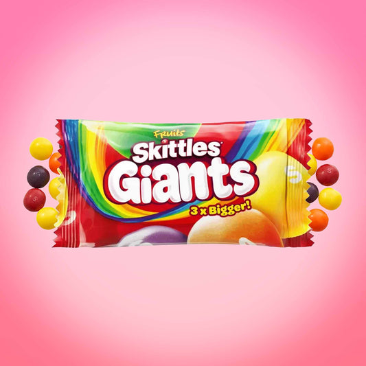 Skittles Giants Vegan Chewy Sweets Fruit Flavoured Bag 45g