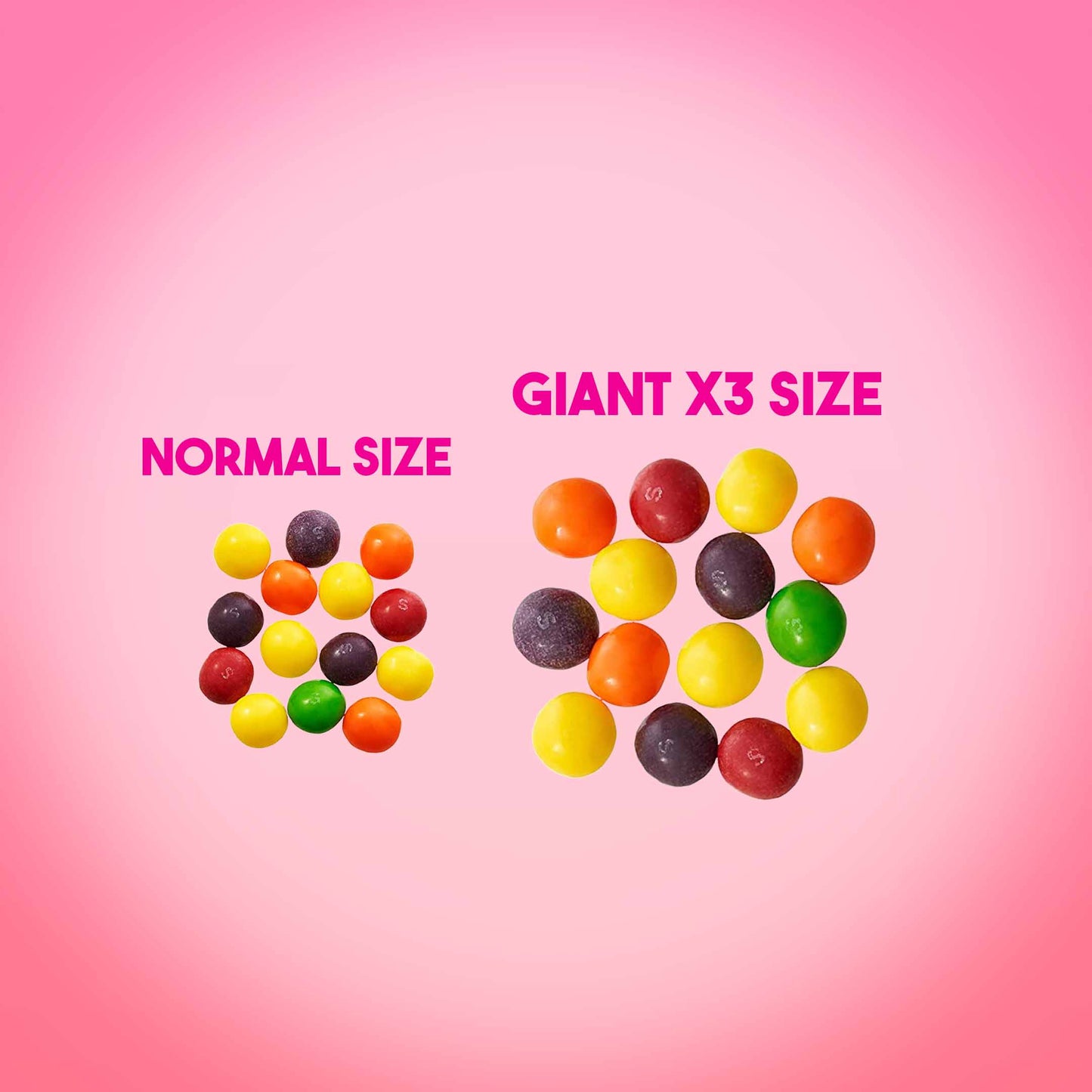 Skittles Giants Vegan Chewy Sweets Fruit Flavoured Bag 45g