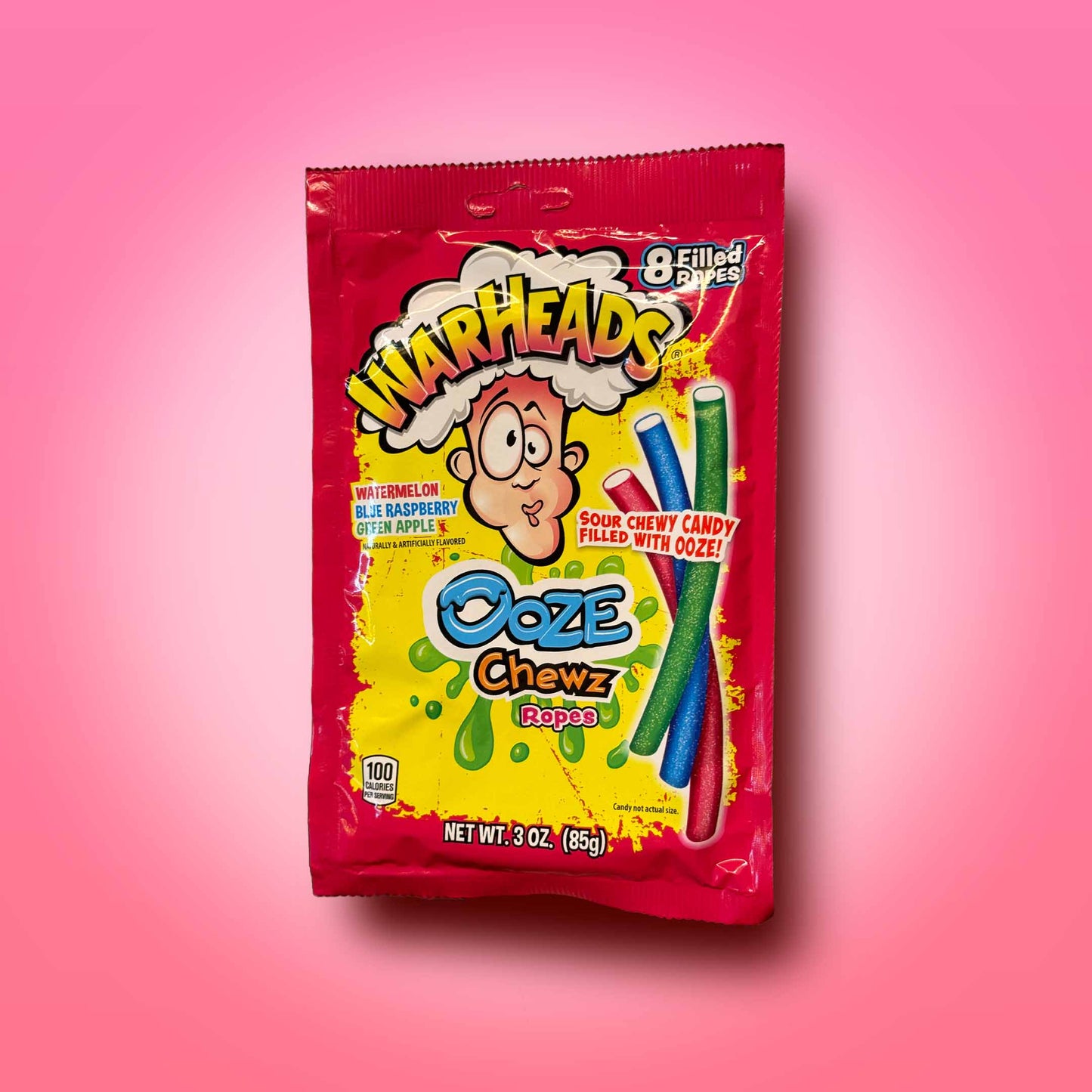 Warheads Sour Ooze Chewz Ropes Bag 85g